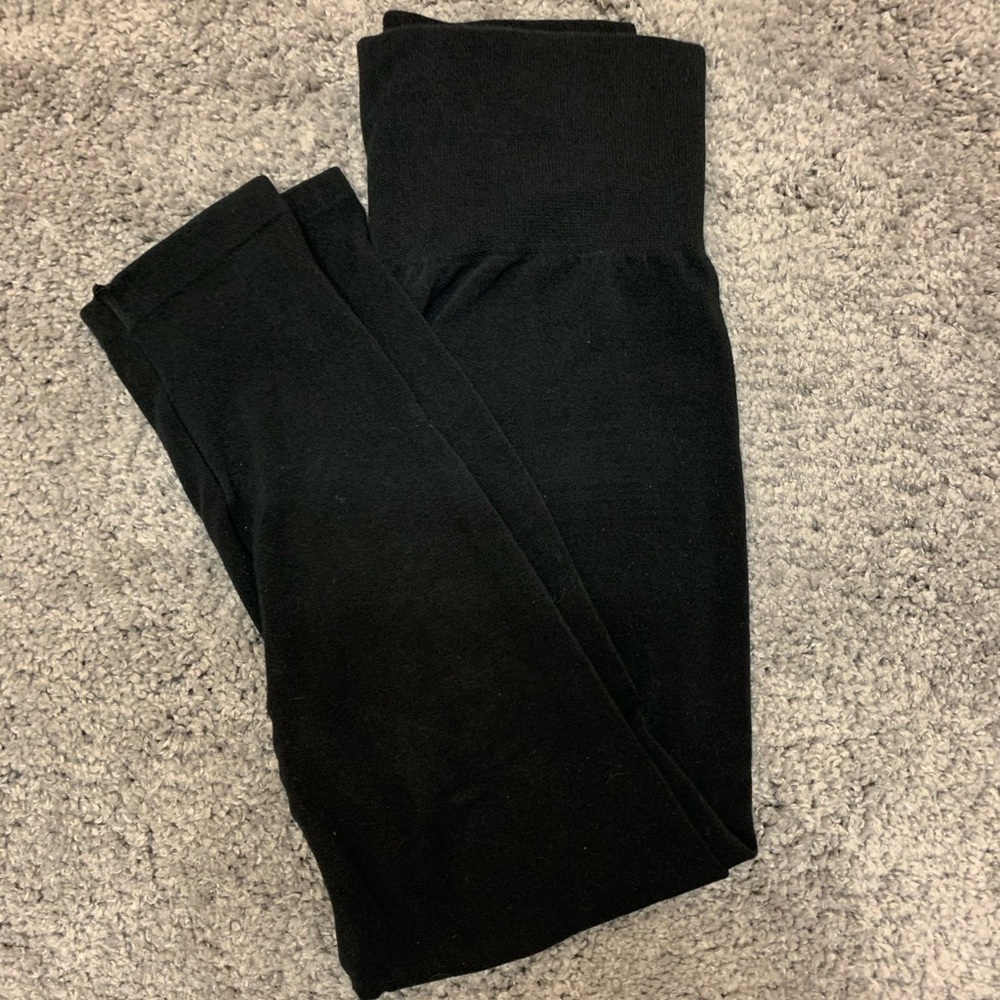 Black fleece lined leggings